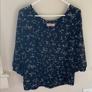 Button down flowy peasant top